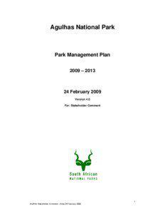 Microsoft Word - Agulhas Park Management Plan[removed]v4.0.doc