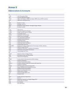 Annex II Abbreviations & Acronyms A ADB AIJ ALM