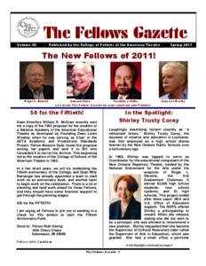 Microsoft Word - The Fellows Gazette, Spring 2011