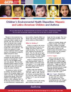 Health Disparities: Hispanic and Latino American Children and Asthma