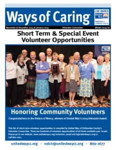 Ways of Caring November & December 2014 & January 2015 Volunteer Connection	  Winter[removed]