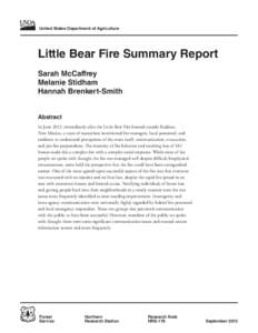 Little Bear Fire Summary Report