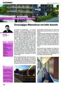 FASSADENBAU  Spektrum 79, Ausgabe Mai 2015 WÜ Windeggstieg, Schaffhausen