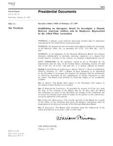 7653 Federal Register Presidential Documents  Vol. 62, No. 33