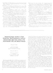 Aughenbaugh, N. BPreliminary report on the geology of Dufek Massif. International Geophysical Year World Data Center A, Glaciology Report, 4, Behrendt, J . C., D. J . Drewry, E. Jankowski, and M. S. Grim