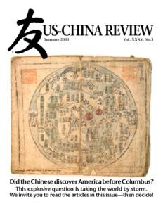 US-CHINA REVIEW Summer 2011 Vol. XXXV, No.3  ®