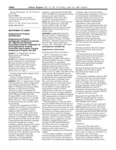 [removed]Federal Register / Vol. 72, No[removed]Friday, April 20, [removed]Notices Signed at Washington, DC, this 16th day of April, 2007.