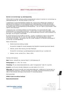 Seminar om nominerings- og vederlagsudvalg KPMGs Audit Committee Institute og Bestyrelsesakademiet inviterer til seminar om nominerings- og vederlagsudvalg den 30. maj 2012 klokkenI Anbefalinger for god Sel