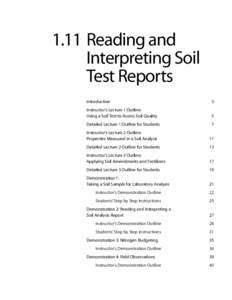 1.11 Reading and Interpreting Soil Test Reports Introduction  3