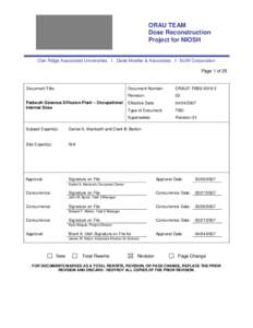 ORAU TEAM Dose Reconstruction Project for NIOSH Oak Ridge Associated Universities I Dade Moeller & Associates I MJW Corporation Page 1 of 25