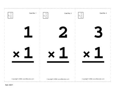 Double-Sided Multiplication Flash Cards