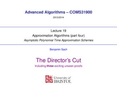 Complexity classes / Approximation algorithms / NP-complete problems / Polynomial-time approximation scheme / Time complexity / NP / PTAS / L-reduction / APX / Theoretical computer science / Computational complexity theory / Applied mathematics