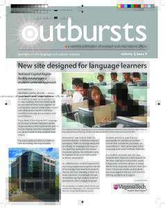 a monthly publication of outreach and international affairs spotlight on the language and culture institute volume 2, issue 9  New site designed for language learners