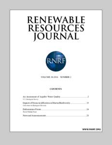 RENEWABLE RESOURCES JOURNAL VOLUMENUMBER 2