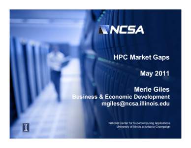 HPC Market Gaps May 2011 Merle Giles Business & Economic Development 