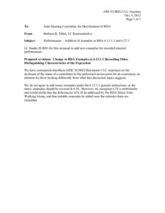 6JSC/EURIG/1/LC response Oct. 5, 2012 Page 1 of 1 To:  Joint Steering Committee for Development of RDA