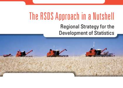 The RSDS Approach in a Nutshell Regional Strategy for the Development of Statistics 			RSDS: Working together