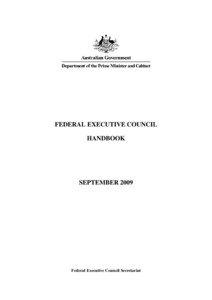 Federal Executive Council Handbook - September 2009
