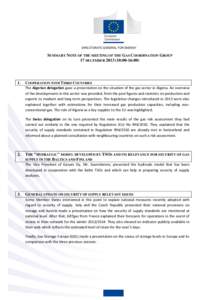 DIRECTORATE-GENERAL FOR ENERGY  SUMMARY NOTE OF THE MEETING OF THE GAS COORDINATION GROUP 17 DECEMBER[removed]:00-16:00)  1.