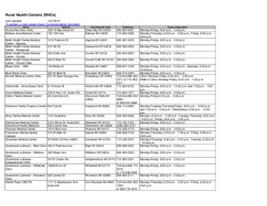 Free or Low Cost Health Centers in Wisconsin