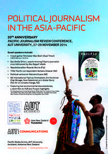 POLITICAL JOURNALISM IN THE ASIA-PACIFIC 20 ANNIVERSARY TH  PACIFIC JOURNALISM REVIEW CONFERENCE,