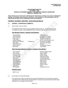 ELASTOMER SEALS OCTOBER 2008 UNCONFIRMED MINUTES OCTOBER 2, 2008 NORFOLK WATERSIDE MARRIOTT AND MARRIOTT NORFOLK DOWNTOWN