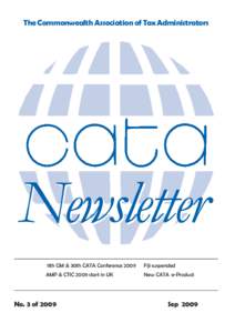 The Commonwealth Association of Tax Administrators  Newsletter 11th GM & 30th CATA Conference[removed]Fiji suspended