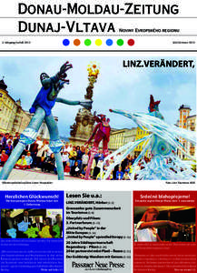 Donau-Moldau-Zeitung Dunaj-Vltava Noviny Evropského regionu  2. Jahrgang/ročník 2013