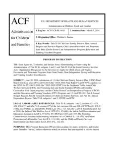 ACF  U.S. DEPARTMENT OF HEALTH AND HUMAN SERVICES Administration on Children, Youth and Families  Administration