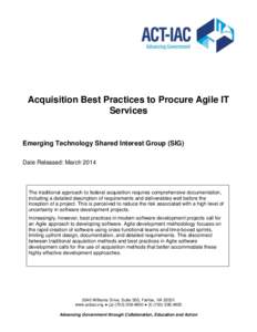 Best Practices to Procure Agile IT Services