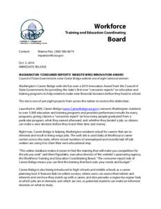 Workforce Training and Education Coordinating Board Contact: