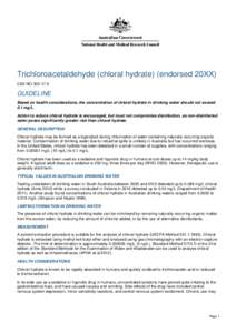 Chlorides / Aldehydes / Sedatives / Chloramine / Chloral hydrate / Chlorination / Chloral / Ethanol / 2 / 2 / 2-Trichloroethanol / Chemistry / Organochlorides / Water treatment