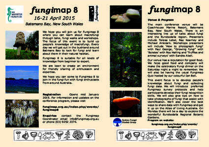 fungimap 8  fungimapAprilVenue & Program