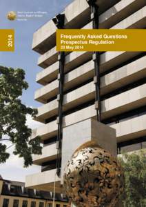 2014  Frequently Asked Questions Prospectus Regulation 23 May 2014