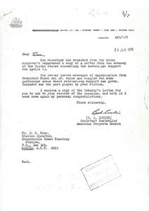 Apollo 13 letter of thanks