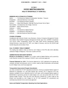 Connecticut / Parliamentary procedure / Local government in the United States / Danbury /  Connecticut / New Milford /  Connecticut / Candlewood Lake / New Fairfield /  Connecticut / Minutes / Second / Fairfield County /  Connecticut / State governments of the United States / Sherman /  Connecticut