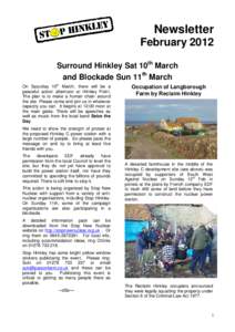 ,  Newsletter FebruarySurround Hinkley Sat 10th March