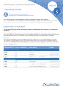 The National Parent Forum of Scotland National 5 Revision in a Nutshell  revision Computing Science