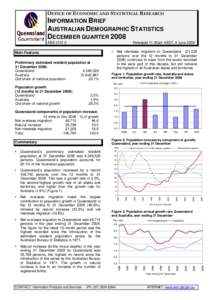 Australian Demographic Statistics, December Quarter 2008