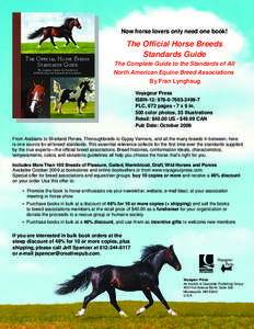 Now horse lovers only need one book!  THE OFFICIAL HORSE BREEDS