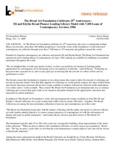 Microsoft Word - Press Release TBAF 25th Anniversary.doc
