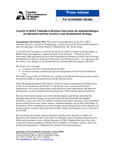 French West Africa / Republics / Association for the Development of Education in Africa / International relations / Earth / Tertius Zongo / Air Burkina / Africa / Burkina Faso / Economic Community of West African States
