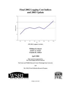 Final 2002 Logging Cost Indices and 2003 Update 130 Logging Cost Index