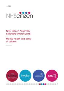 NHS Citizen Assembly Stocktake (MarchMental health and parity of esteem Version 1