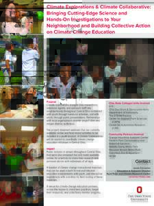 Climate Explorations & Climate Collaborative: Bringing Cutting-Edge Science and Hands-On Investigations to Your Neighborhood and Building Collective Action on Climate Change Education