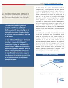 Chile Monitor 14 de marzo deEL TRASPASO DEL MANDO en los medios internacionales  Una relevante cobertura generó la