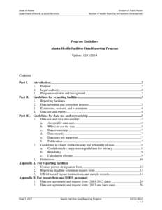 State of Alaska Department of Health & Social Services Division of Public Health Section of Health Planning and Systems Development