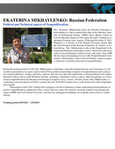Ekaterina Mikhaylenko profile (Read-Only)