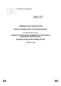 EUROPEAN COMMISSION  Brussels, [removed]SEC[removed]COMMISSION STAFF WORKING PAPER