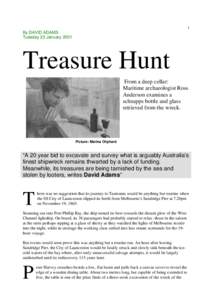1  By DAVID ADAMS Tuesday 23 January[removed]Treasure Hunt
